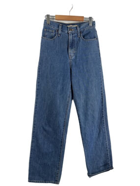 Levi's High Waisted Straight Blue Jeans medium blue y2k 90's Size 24
